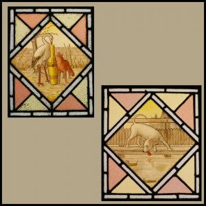 Aesop's Fables stained glass