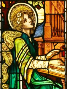 St Cecilia Antique Stained Glass