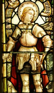 St George stained glass window