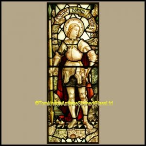 St George stained glass window