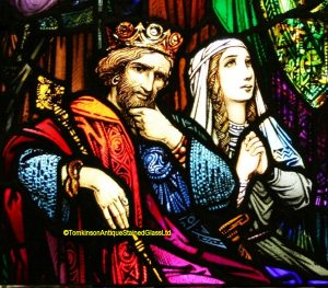 King & Queen stained glass