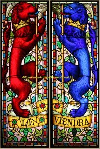 Rampant Lions Stained Glass