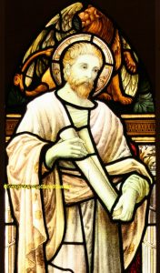 St Mark stained glass window