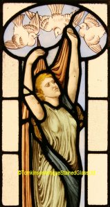 Pre-Raphaelite Maiden Stained Glass