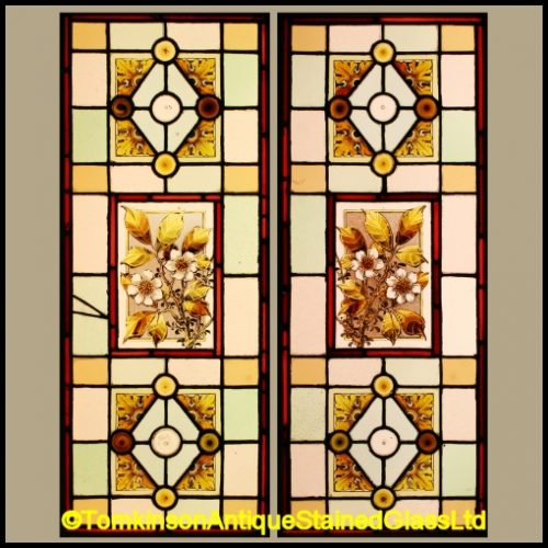 Pair Stained Glass Door Panels - Tomkinson Stained Glass