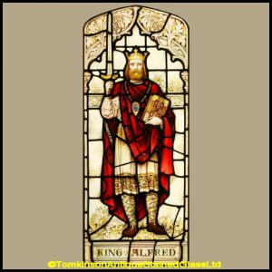 King Alfred Stained Glass Window