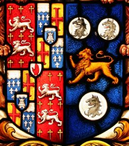 Antique Stained Glass Coat of Arms