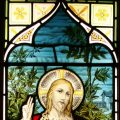 Antique Religious Stained Glass Window