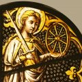 St Catherine Stained Glass Roundel