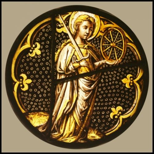 St Catherine Stained Glass Roundel